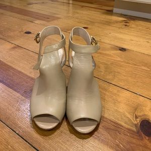 Nine West Infusion nude peep toe high heels